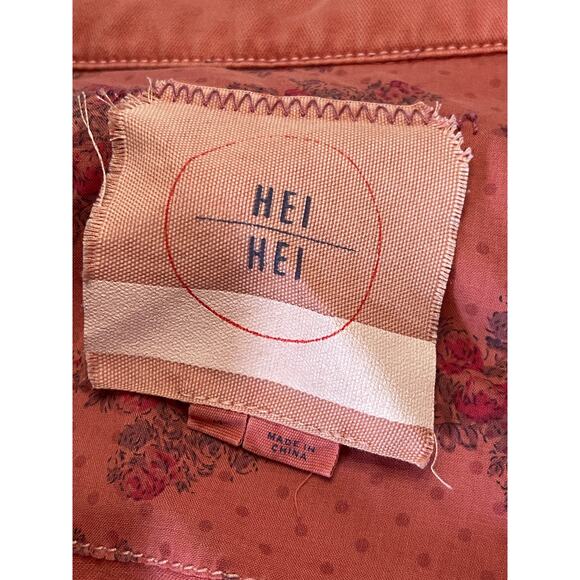 Anthropologie Hei Hei Utility Jacket Salmon Color Pockets - Size Women's Medium - Picture 3 of 7